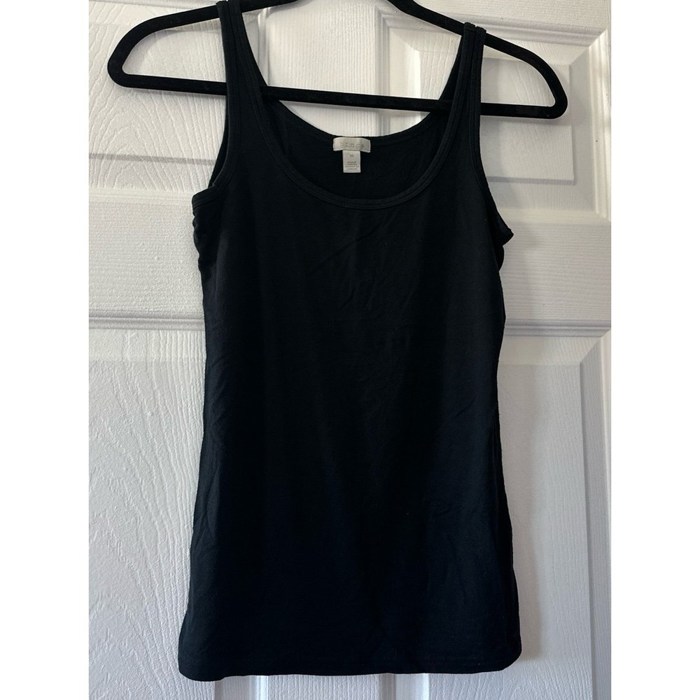 Women's Black Scoop Neck Tank Top Size M